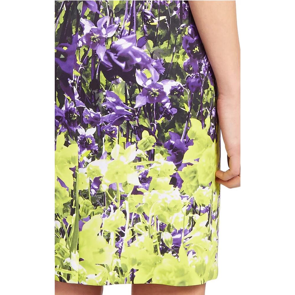 Escada purple poppy Floral Print Sheath Dress - Picture 5 of 16